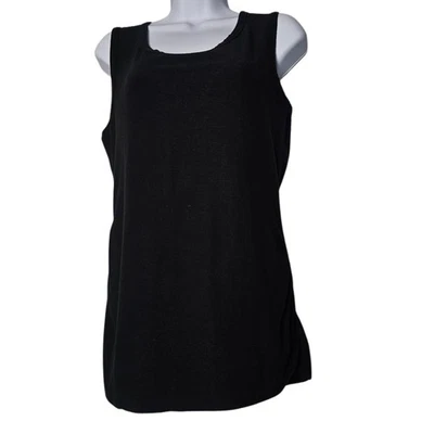 Camiseta sin mangas James Perse de algodón negra para mujer 3 fruncidos laterales elásticos tejida EE. UU. informal Foto 1 de 4