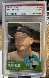 1963 Topps #200 Mickey Mantle New York Yankees  PSA 7 - Picture 1 of 2