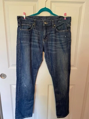 Pantalones de mezclilla Banana Republic Boyfriend Fit talla 12 para mujer desgastados lavado oscuro Foto 1 de 4