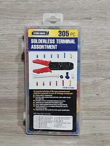 8" Crimper Tool Wire Ring Spade Butt Terminal Assortment Kit 22-10 AWG AC/DC 305 - Picture 1 of 4