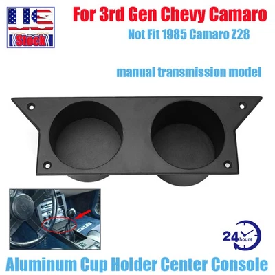 For 3rd Third Gen Chevy Camaro 82-92 Ash Tray Cup Holder Aluminum Center Console Foto 1 de 4