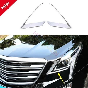 Fit For Cadillac XT5 2017-2022 ABS Chrome Front Headlight Lamp Strip Trim 2PCS - Bild 1 von 8