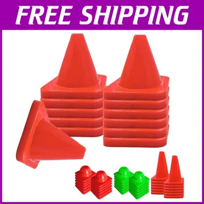 Juego de conos de entrenamiento de agilidad de alta resistencia - Paquete de 12 para fútbol, ​​fútbol y más Foto 1 de 4