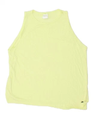 REEBOK Mujer Chaleco Top Reino Unido 20/22 XL Amarillo Poliéster BM86 Foto 1 de 3