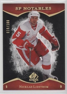 2007-08 SP Authentic SP Notables Limited /100 Nicklas Lidstrom #142 HOF - Image 1 of 2