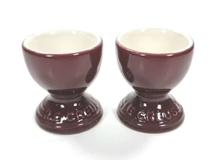 Le Creuset Stoneware Footed Egg Cups Set of 2 color ~ RHONE - Picture 1 of 9