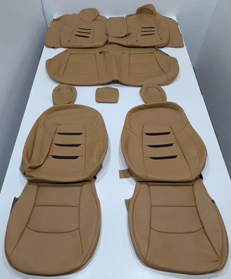 Fundas de asiento de cuero con defectos tostados para Tesla Model 3 2018-2020 W164 Foto 1 de 4