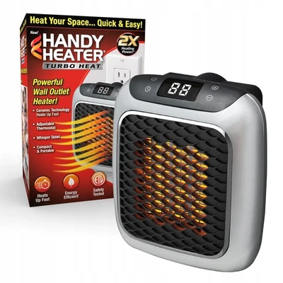TANBURO US Adjustable Portable Electric Small Heater Turbo 800 Wall Outlet Space Heater