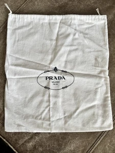 Prada White Drawstring Dust Bag 15”x13” - Picture 1 of 7
