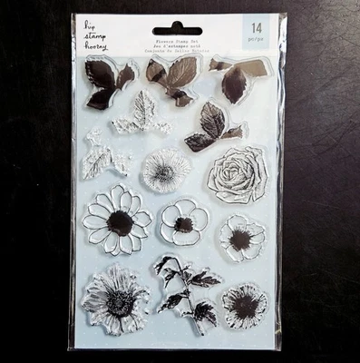 HERMOSAS FLORES DE JARDÍN Artesanía Americana Estampillas Transparentes Ramo Constructor Rosa bb90 Foto 1 de 3