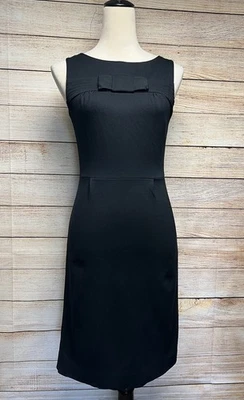 Vestido Kate Spade Francie Ponte Tejido Ajustado Francie Shift Talla 2 Negro LBD Elástico Foto 1 de 4