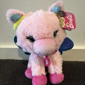Mattel Barbie Loves Pets Fairy Pig Plush Blue Butterfly Wings Rainbow Ears BNWT - Bild 1 von 8