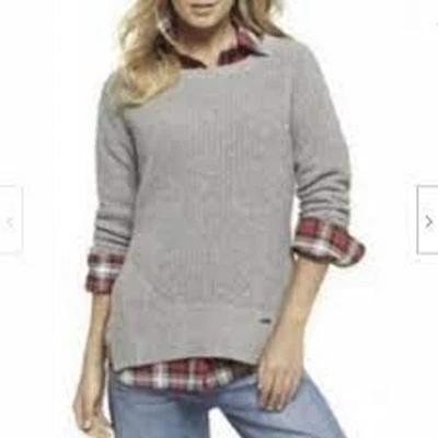 Suéter Toms Gris Acanalado Tejido Gris Talla XS Algodón Mezcla Lana Gorpcore Pullover  Foto 1 de 4