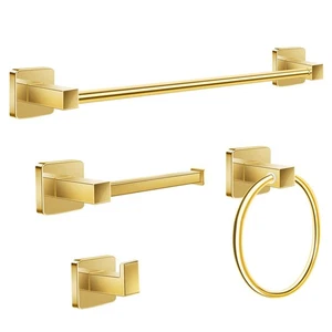 Bathroom Hardware Set 4 Pieces,Towel Bar Set Includes 17In Hand Towel Bar, To... - Picture 1 of 7