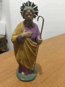 Antico Pastorello in terracotta San Giuseppe - Foto 1 di 5