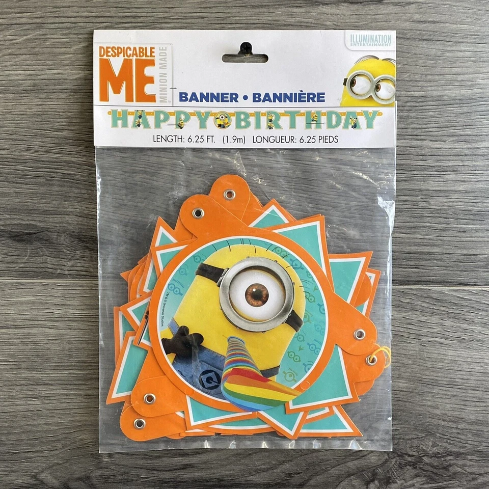 6ft Despicable Me Minions Birthday Banner