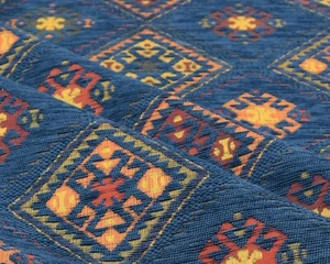 upholstery fabric kilim tribal southwestern turkish moroccan by the yard meter - Picture 1 of 4