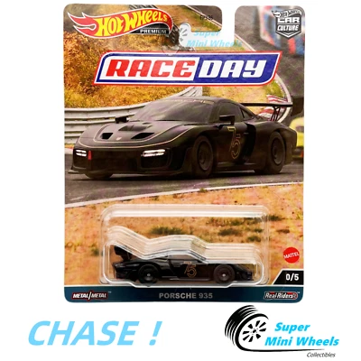 ¡PERSECUCIÓN! Hot Wheels - Porsche 935 Negro - Car Culture Race Day/con Estuche Protector Foto 1 de 2