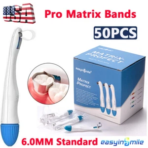 Bandas matriciales profesionales de metal dental banda matriz tofflemire 6 mm 50 piezas - Imagen 1 de 7