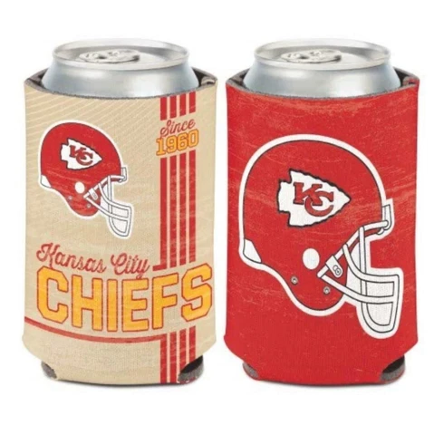 Kansas City Chiefs Vintage Design NFL Can Cooler 12oz Collapsible Koozie Cover
