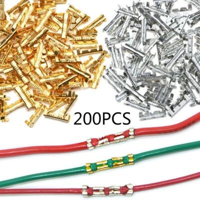 200Pcs 0.5-1.5mm² Car Copper Buckle Crimp Electrical Wire Connector Terminal Kit - Image 1 of 4