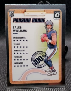 2024 Optic Passing Grade Insert - Caleb Williams RC #1 Chicago Bears - Picture 1 of 2