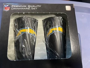 San Diego Chargers NFL Officially Licensed Hunter 2pk 16oz Pint Glasses NIB - Picture 1 of 1