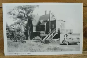 Station at Pugwash Nova Scotia Canada - Vintage 1950s Postcard - Picture 1 of 2