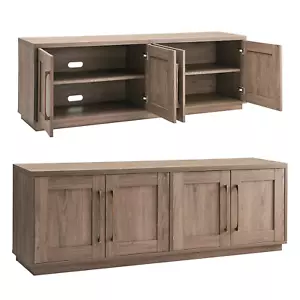 Wood TV Stand Media Console Cabinet Entertainment Unit Doors Shelves Storage - Picture 1 of 8