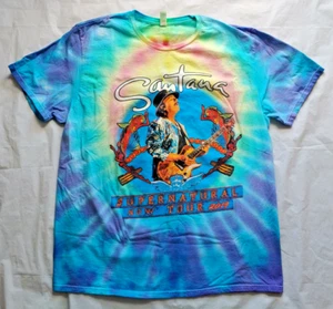 Santana Supernatural Now Concert Tour 2019 Tie-Dye T-Shirt - Size XL - Picture 1 of 5