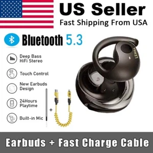 Language Translation True Wireless Earphones Earbuds Headphones HiFi Sport Black - Picture 1 of 12