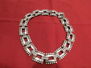 Sterling 980 Taxco Mexiko handgefertigte Halskette 17" - Bild 1 von 10