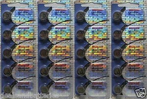 20 Maxell 303 SR44SW Silver Oxide 1.55V Batteries Hologram - Picture 1 of 1
