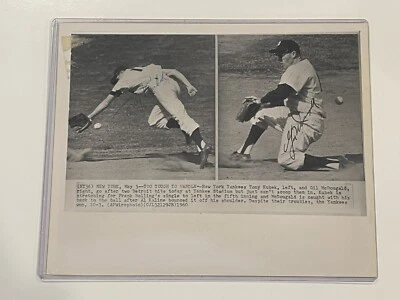 Yankees 1960 World Series Auto Gil McDougald Tony Kubek Dual Signed Photo Type 3 - Изображение 1 из 2