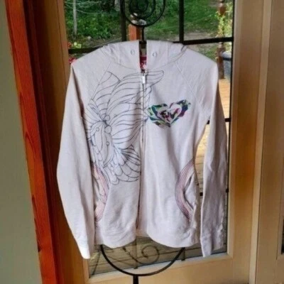 Roxy Talla Sudadera con Capucha S Gráfico Crema F&B Multicolor con Cremallera con Bolsillos Arco Iris Foto 1 de 4