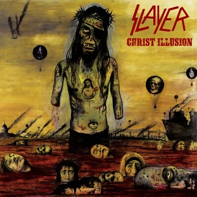 SLAYER Christ Illusion BANNER 2x2 Ft Fabric Poster Tapestry Flag album cover art - Image 1 of 3