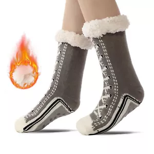 Ultra-thick Cashmere Slipper Home Socks,Slipper Socks With Non Slip - Picture 1 of 19