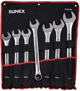 Sunex Tools 9707MA 7 Piece Metric Raised Panel Jumbo Combination Wrench Set - Picture 1 of 1
