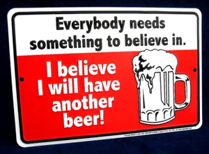 HAVE ANOTHER BEER - *HECHO EN EE. UU.* Letrero en relieve - Hombre cueva garaje bar pub decoración de pared - Imagen 1 de 9