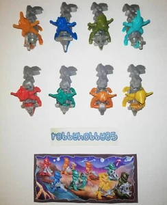 DINO RACERS COMPLETE SET OF 8 WITH ALL PAPERS KINDER SURPRISE EGG TOYS 2020 - Picture 1 of 1