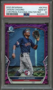 BB - 2023 - Bowman Chrome - Fuchsia Crater - Jaison Chourio - #BCP83 -  PSA 10 - Picture 1 of 2