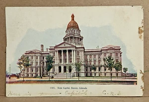 Cartolina Denver Colorado • Palazzo del Campidoglio di Stato • Indivisa Pubblicata 1906 - Foto 1 di 2