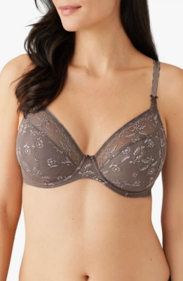 $72 Wacoal 855433 Lifted in Luxury Underwire Bra, Cappuccino, Size 34D - Image 1 of 4