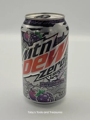2024 Full Mtn Dew Purple Thunder Zero Sugar Mtn Dew Can Mountain Dew Can Mt Dew Foto 1 de 4