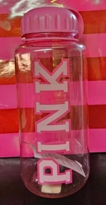 NEW Victoria's Secret PINK Logo Water Bottle 32oz Clear Vintage RARE - Picture 1 of 2