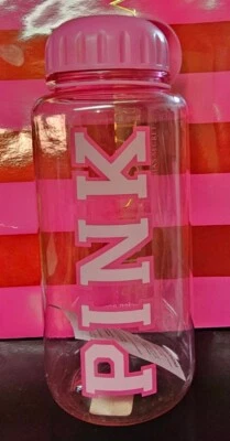 NUEVO Victoria's Secret ROSA Logo Botella de Agua 32oz Transparente De Colección RARO Foto 1 de 2