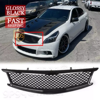 Parrilla de parachoques delantero de malla superior para Infiniti G37 S Skyline Sedán 2010-2014 Foto 1 de 4
