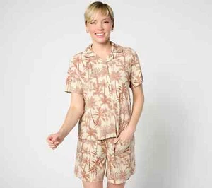 Bumblebella Jill Martin Dreamy Jersey Muesca-Cuello Pijama-Marrón Palma-XL-A640440 - Imagen 1 de 2