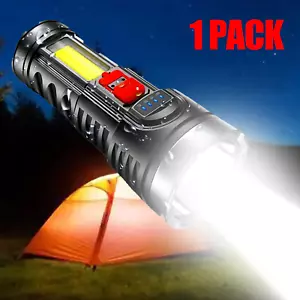 9500000LM Bright Multi-function Rechargeable LED Flashlight 4 Modes Torch Light - Picture 1 of 20