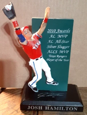Figura Estatua Josh Hamilton Texas Rangers ALCS 2010 MVP All-Star Silver Slugger Foto 1 de 2